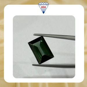 Tourmaline naturelle de qualité gemme, vert-bleuâtre, taille octogonale à facettes, 6,40 carats, pierre précieuse non montée, qualité AAA, provenance Madagascar, qualité bijouterie fine - Product Image 2