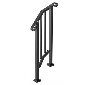 Kit Corrimano per Scale a 1-2 Gradini in Acciaio al Carbonio, Corrimano Transizionale per Esterni, Facile Installazione - Product Image 6