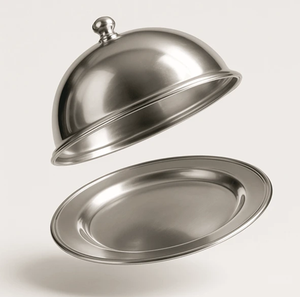 Couvre-plat en acier inoxydable pour steak, style occidental, avec poignée, fournisseur en gros - Product Image 5