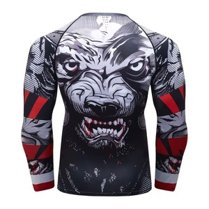 Premium Quality BJJ MMA Rash Guard Sublimation Compression Tights Shirt Set Customized Printed Long Sleeve Men's and Women - Product Image 6