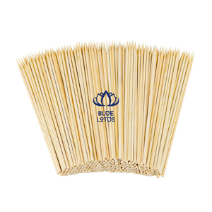 Brochettes en bambou naturel, résistantes à la chaleur, lisses, durables et écologiques, directement de l'usine, pour barbecue, poulet, fruits de mer et service alimentaire. - Product Image 1