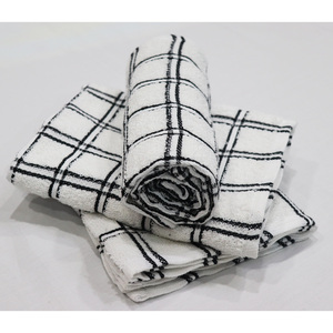 Paño de Cocina a Cuadros Teñido con Hilo, Tejido de Rizo, 100% Algodón, Diseño Profesional, el Más Vendido de la India - Product Image 2