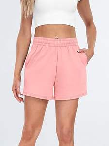Shorts de survêtement pour femmes 100% coton molletonné avec logo personnalisé, vêtements de fitness, shorts de jogging pour femmes, shorts en coton molletonné pour filles - Product Image 3
