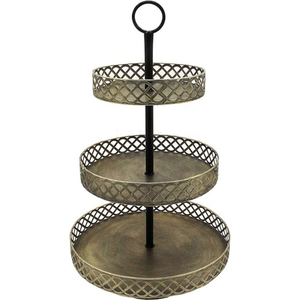 Attractive Look Three-Piece <b>Glass</b> <b>Cake</b> <b>Stand</b> Set With Floral Design Multi-Layer Dessert Display For Home And Hotel Decor Supply - Product Image 6
