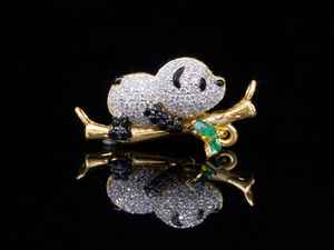 Customize Panda Cartoon Pendant Hip Hop Style Moissanite Cute Animal Charm For 925 Silver Fine Jewelry Pendants & Charms - Product Image 3