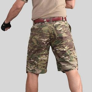 Pantalones Cortos Cargo de Camuflaje para Hombre, Cintura Media, Secado Rápido, Transpirables, con Logotipo Frontal, Estilo Workwear, Largo Bermuda, Poliéster y Otras Telas - Product Image 4