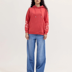 Sudadera con Capucha Personalizable para Mujer, Diseño de Logotipo Personalizado en la Parte Delantera, 100% Algodón, Resistente al Viento y Transpirable, Servicio OEM - Product Image 2
