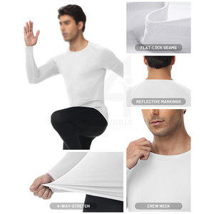 Camiseta de Compresión para Hombre de Alta Calidad, Absorbente de Humedad, para Gimnasio, Fitness, Entrenamiento, Ropa Deportiva, con Logotipo Personalizado - Product Image 3