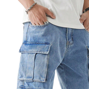 Pantalones Cargo para Hombre, Corte Regular, Transpirables, de Secado Rápido, 100% Algodón, Peso Medio, Lavado Claro, Multibolsillos, Casuales, para Calle y Trabajo - Product Image 3