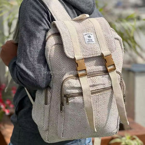 Eco Friendly Jute <b>Backpack</b> Durable Natural Fiber School Travel Outdoor <b>Backpack</b> with Adjustable Straps Large Capacity - Product Image 3