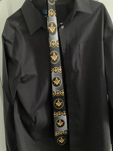 Cravate maçonnique de qualité supérieure, neuve, sur mesure, pour hommes, collection 2026 – Réplique des insignes maçonniques Illuminati - Product Image 4