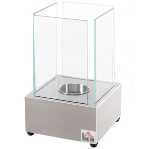 เตาผิงเอทานอล7.75 "โต๊ะ0.10สแตนเลสสตีล160ตร. ม. ฟุตเผาไหม้ได้ถึง2ชั่วโมงเงิน - Product Image 1