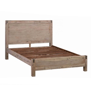 Giường ngủ khung gỗ nguyên khối Acacia cỡ Queen, sản xuất tại Việt Nam, dành cho đại lý bán lẻ OEM, nội thất phòng ngủ, thiết kế kiểu <span class=keywords><strong>rustic</strong></span>, đóng gói phẳng. - Product Image 3