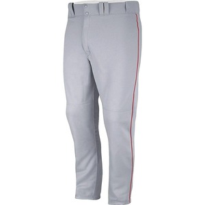 Pantalon de sport pour homme en polyester blanc et gris avec bande latérale rouge, fermeture éclair, poches, évacuation de l'humidité, coupe régulière, protection UV, respirant - Product Image 3