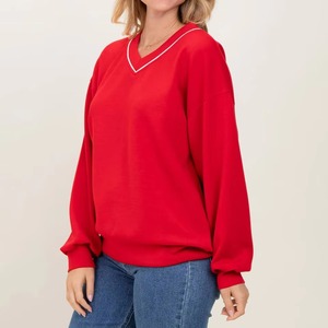 Sudadera de Forro Polar con Cuello en V para Mujer, Sudadera Cortavientos Ecológica para Mujer, Sudadera de Alta Calidad para Mujer, Gran Venta - Product Image 3