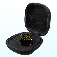 15x Hexagonal Jewelry Loupe Magnifier 20.5mm Triplet Lens Design Magnification Loupe Black Frame Metal (Aluminum)