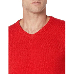 Pull classique anti-boulochage pour homme, col rond, en viscose/coton, tricot doux, essentiel pour l'hiver, décontracté, avec logo frontal - Product Image 4