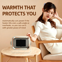 Chauffage Électrique PTC 1200W Économe en Énergie à Chauffage Rapide, Contrôle de Température, Double Installation Murale et sur Table, Chauffage d'Espace, Cadeau d'Hiver