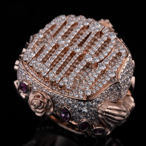 Anillo Floral de Plata 925 con Moissanita de Lujo para Mujer, con Incrustaciones de Piedras, Elegante Joya para Regalo en Bodas y Fiestas - Product Image 4