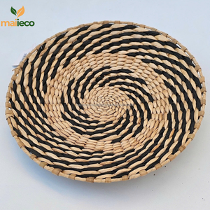 Círculo Seagrass decoración de pared Art Deco al aire libre Pastoral colgante Boho tapiz colgante boda decoración del hogar para dormitorio comedor - Product Image 3