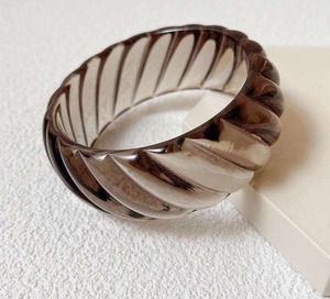 ALTAMASH CRAFT Bracelet en résine écologique, peint à la main, fait main, design transparent, finition lisse, léger, style simple à porter - Product Image 2