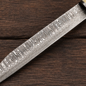 Custom Handmade Damascus Steel Fillet <b>Knife</b> Fixed Blade Fishing <b>Knife</b> with <b>Bone</b> <b>Handle</b> Genuine Leather Sheath Wholesale - Product Image 3
