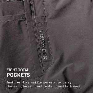 TRUEWERK Pantalones Cortos de Trabajo para Hombre - T1 Werkshorts, Transpirables, Multibolsillos, Pantalones Cortos Tácticos con Elasticidad en 4 Direcciones - Product Image 4