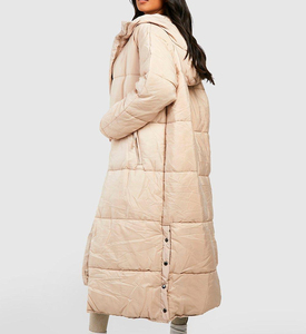 Manteau d'hiver matelassé à capuche pour homme, grande taille, avec broderie et motif imprimé, personnalisable, à manches longues - Product Image 3