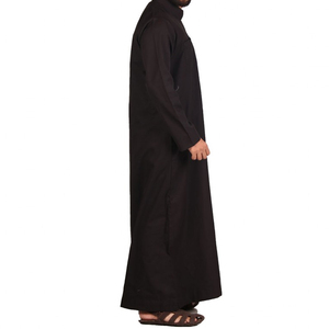 Modern Kuwait Style <b>Men's</b> Long Sleeve Solid Plus Size Islamic <b>Thobe</b> Jubbah Autumn High Street 2026 Wholesale Anti-Wrinkle - Product Image 5