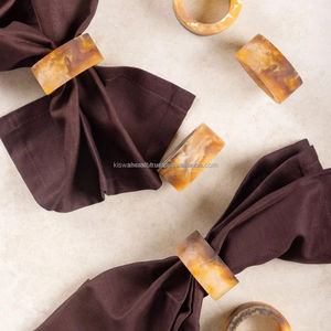 Anillos de Servilleta de Resina Ecológicos de Moda, Diseño Moderno y Lujoso, Color Personalizado, en Existencia, para Fiestas, Hogar, Hotel, Restaurante, Vajilla - Product Image 1