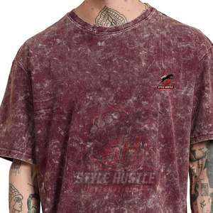 Camisetas de moda 100% algodón, corte holgado, estampadas, lavado ácido, para verano, hechas en Pakistán, camisetas con lavado ácido para hombre - Product Image 6
