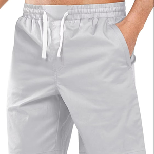 Shorts décontractés pour hommes, légers, en tissu de coton doux, taille élastique, confortables, pour la salle de sport, la course à pied, la détente, la plage, pour hommes - Product Image 1