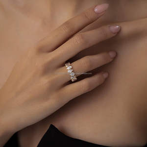 Igi/gia แล็บตัดเพชรวินเทจ14K สีเหลืองแหวนแต่งงาน/งานหมั้นใส่ได้ทั้งชายและหญิงสีขาวทองคุณภาพดีสำหรับงานปาร์ตี้ครบรอบ-คุ้มค่า - Product Image 3