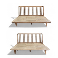 Meubles de chambre à coucher de style moderne, design pour lits king et queen size, en bois massif avec tête de lit à tiges pour l'ameublement de la maison