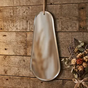 Minimalist Oval <b>Wall</b> <b>Mirror</b> Metal Frame Decorative Glass Surface <b>Hanging</b> Design For Living Room Bathroom Use Beveled <b>Mirror</b> - Product Image 4