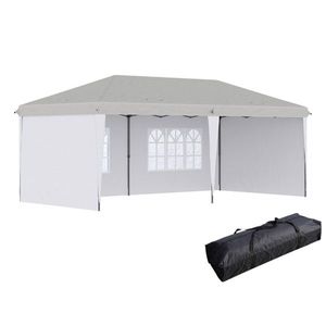 Tenda Pop-up Bianca 10 X 20 con 4 Pareti Laterali per Matrimoni e Feste - Product Image 1