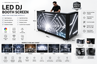 Écran LED portable professionnel pour DJ, écran LED personnalisé pour événements, clubs, mariages et concerts