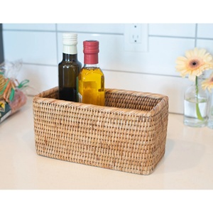 Cesta Rectangular de Ratán Simple y Duradera, Hecha a Medida, Artesanía Moderna Tejida a Mano, Ecológica, Multifuncional, para Organización y Almacenamiento Individual - Product Image 4