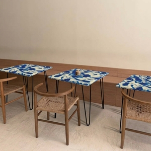 Mesa Baja de Comedor y Café 4GoodThings, Fabricada con Plástico Reciclado, Moderna, Minimalista, Impermeable, Apilable, Ecológica, Muebles para el Hogar - Product Image 4