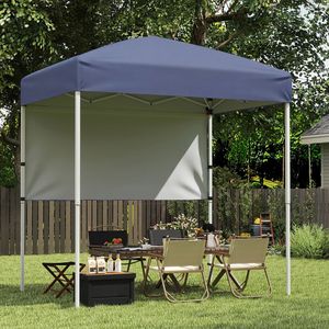 6 X 4 FT Easy Setup Folding Pop up <b>Tent</b> Outdoor Sun Shelter with 1 Half Sidewall for <b>Canopy</b> Use - Product Image 2