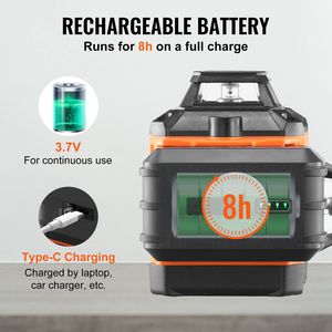 "DIY 100ft Green Self-Leveling Cross-Line <b>Laser</b> <b>Level</b> 360 IP54 Waterproof Manual Mode" - Product Image 4
