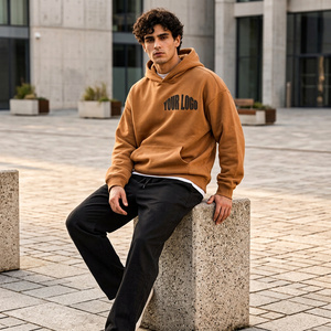 Sudadera con Capucha Extra Grande Personalizada para Hombre, Estilo Urbano, Tejido Grueso de Algodón Pesado, Prenda Informal de Moda - Product Image 5