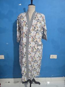 ชุดกิโมโนผ้าฝ้ายขายดี ชุดคลุมชายหาด ชุดเดรสกิโมโนผ้าฝ้าย ชุดคลุมลายพิมพ์บล็อก ชุดเดรสกิโมโนผ้าฝ้ายสำหรับโรงแรมและชายหาด - Product Image 5