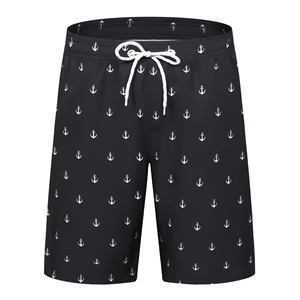 Shorts de plage pour hommes, design moderne, été, pour le surf, séchage rapide, taille élastique avec poches latérales. - Product Image 1