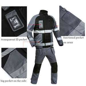 Customized Logo Waterproof Class 2 Safety Coveralls <b>Reflective</b> Tape Jacket Pant Certified 100% Polyester <b>Top</b> Trending Unique - Product Image 4