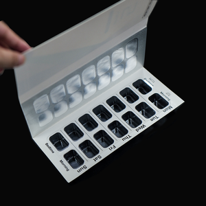 Kit de démarrage de pilulier à plaquettes multi-médicaments personnalisable en PET jetable, 7 jours, 2 doses par jour, pour emballage de médicaments - Product Image 4