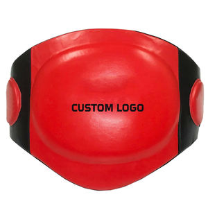 Protection abdominale en cuir rembourrée de mousse extra-épaisse, personnalisable, à couverture complète, résistante, durable, absorbant les chocs, pour les arts martiaux et la boxe - Product Image 1