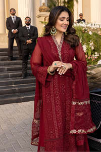 Ensemble de mariage et de fête Shalwar Kameez fait main, design brodé de sequins, en mousseline de soie, 3 pièces, respirant, prix de gros - Product Image 2