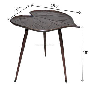 Table d'appoint moderne en aluminium léger, finition polie, durable, pour intérieur/extérieur, décoration, salle à manger, salon, meubles de maison - Product Image 2