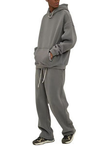 Conjunto Deportivo Unisex de Invierno con Sudadera Oversize de 350 GSM y Pantalones Jogger, Chaqueta con Logo Estampado para Hombre y Mujer - Product Image 4